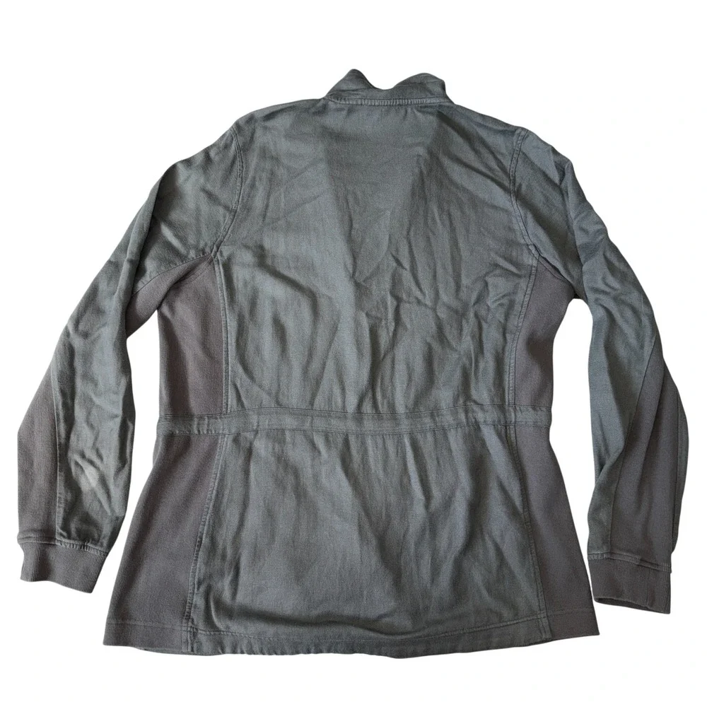 Women's Splendid Soleil Olive Soft Rayon-Linen Peached Twill Jacket (Size L) - Picture 7 of 8